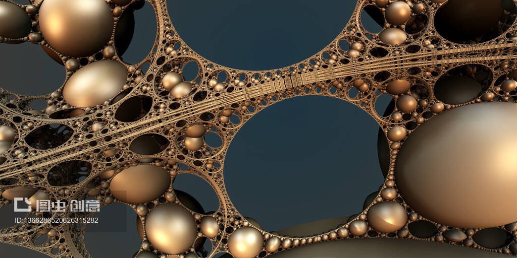 奇妙的3D金屬結構 虛構技術渲染中的鋼結構房屋